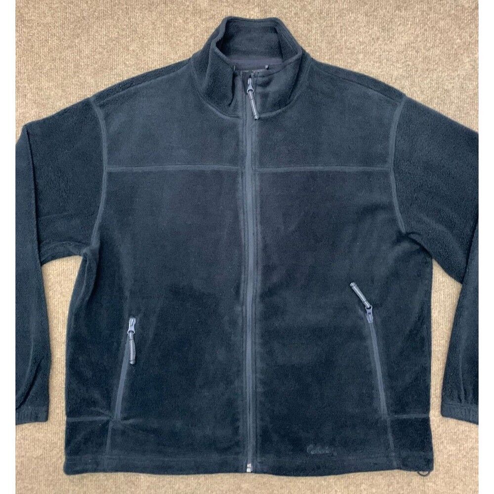 Cabelas Jacket Womens L Snake River Fleece Relaxed High Neck Zip-Up Windbreaker